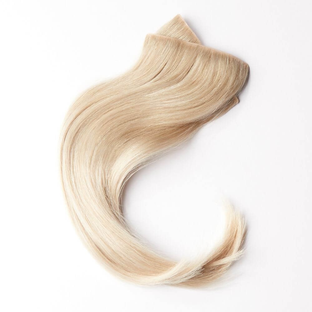 12 Inch Human Hairline Fillers - two lightweight sections for temples in ash blonde colour