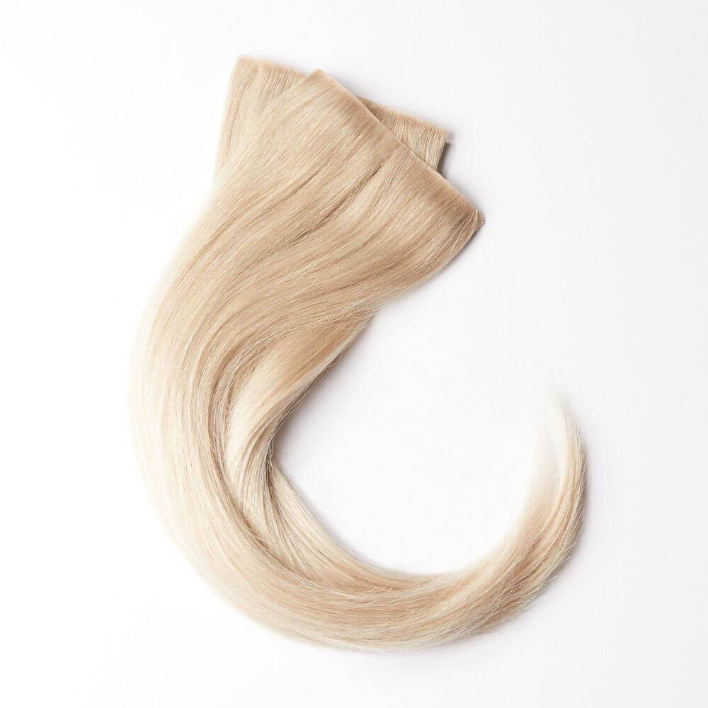 12 Inch Human Hairline Fillers - two lightweight sections for temples in ash blonde colour