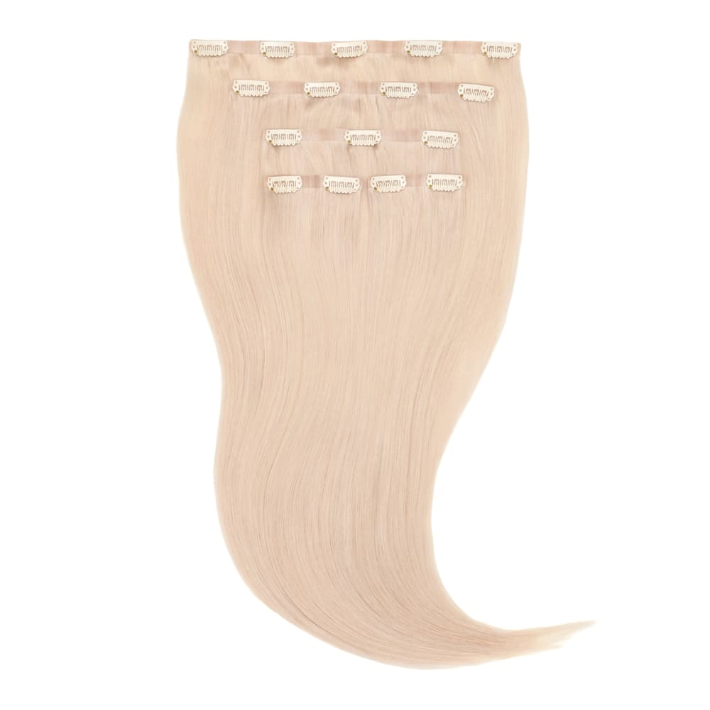 14 Inch Seamless Clip In 95 gram hair extensions in ash blonde colour