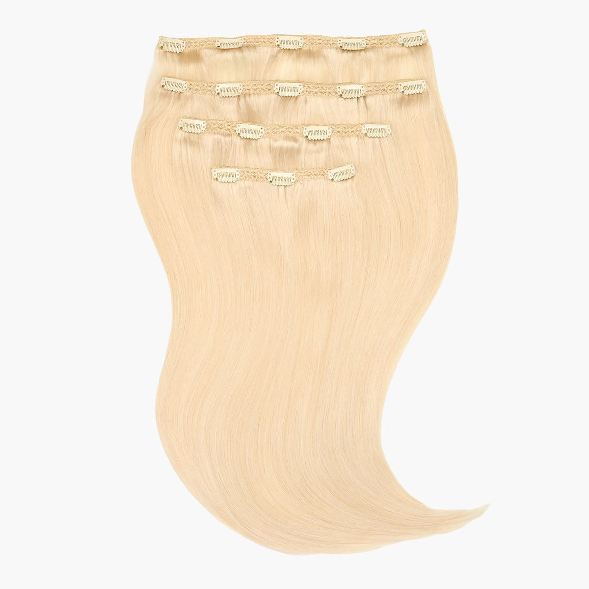 Stranded 16" Lace Clip-in Human Hair Extension (140g) in Daisy (#613)