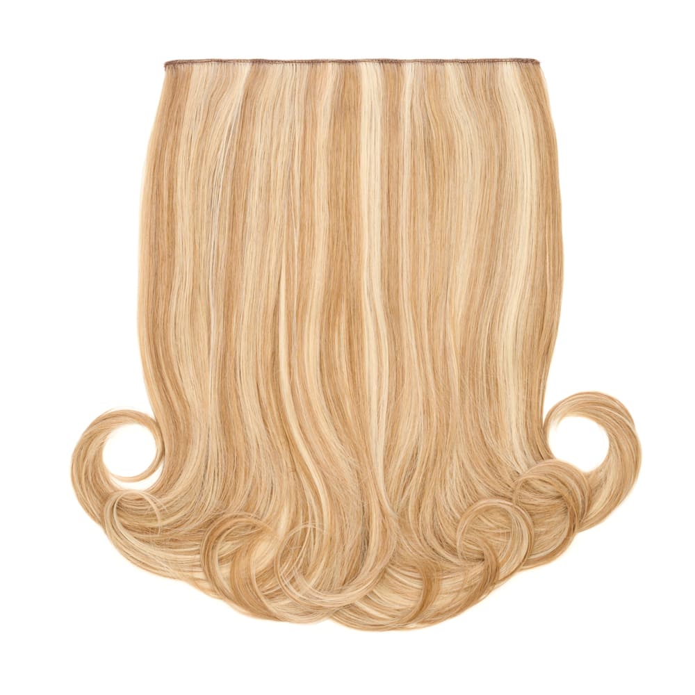 Stranded 16 Inch One Piece Flicky Clip-in Hair Extension - Colour Highlighted Blonde