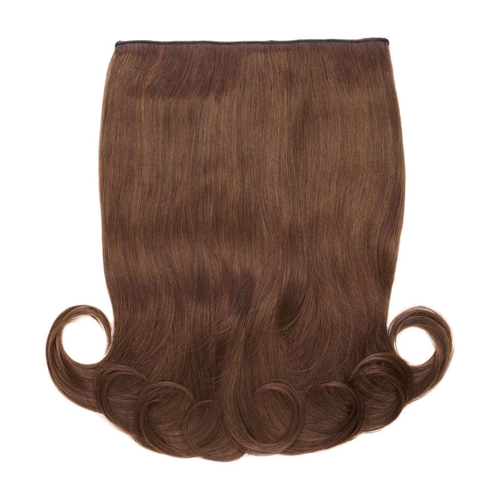 Stranded 16 Inch One Piece Flicky Clip-in Hair Extension - Colour Medium Brown