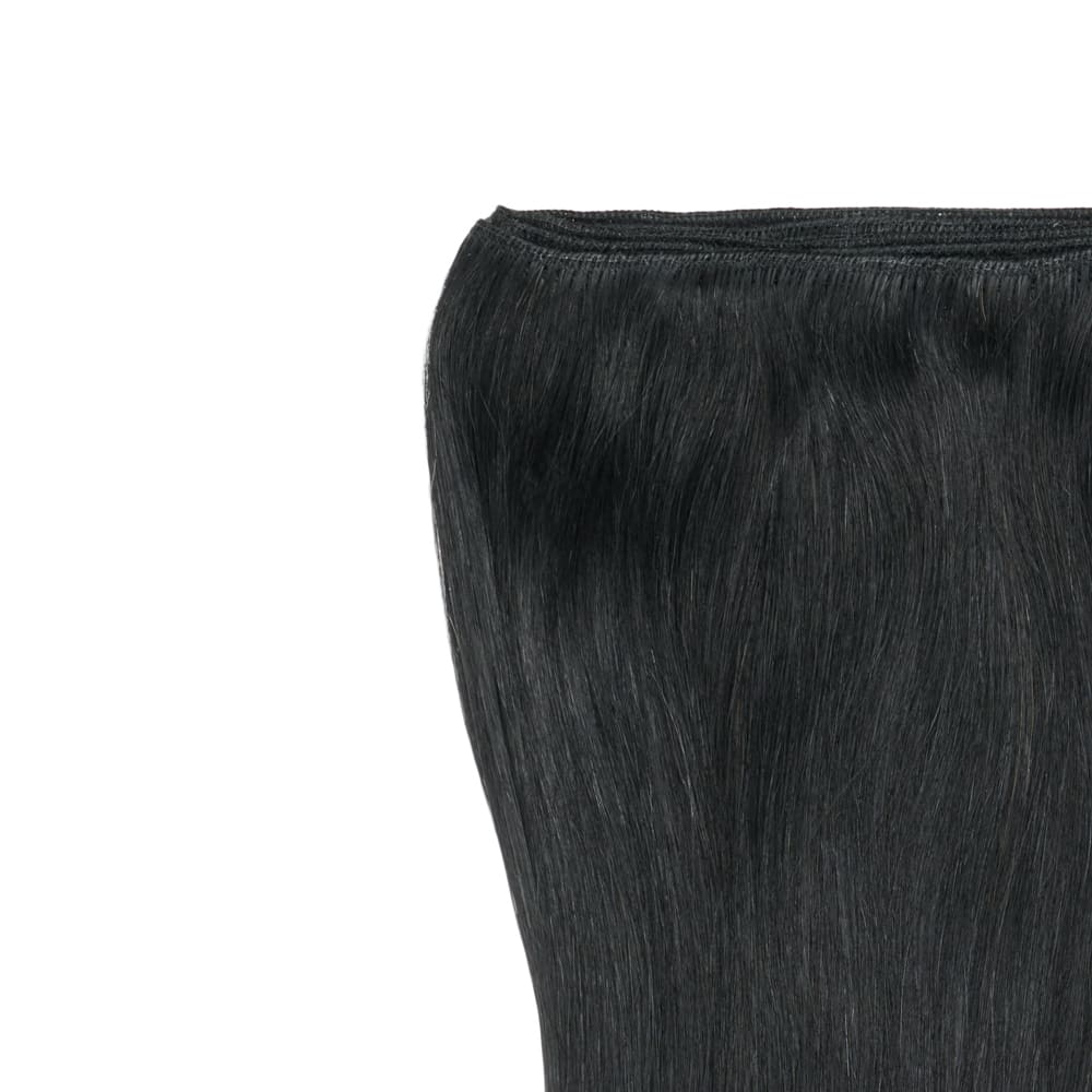 18 Inch Weft Track hair extensions in jet black colour