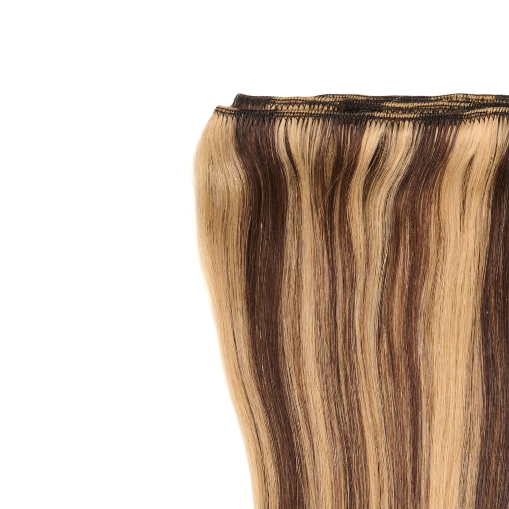18 Inch Weft Track hair extensions in caramel colour