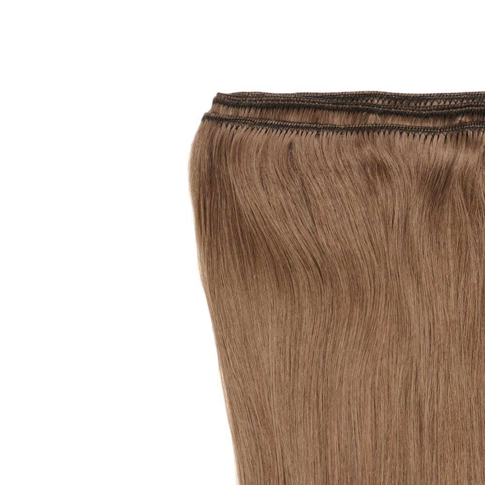 18 Inch Weft Track hair extensions in mousey brown colour