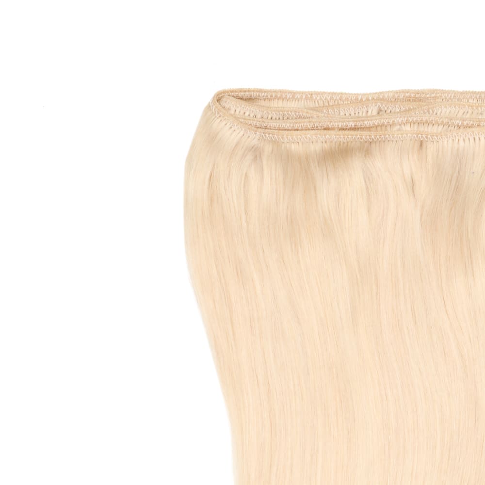 18 Inch Weft Track hair extensions in swedish blonde colour