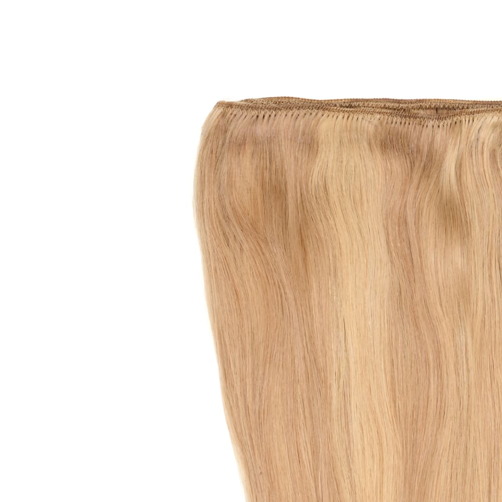 18 Inch Weft Track hair extensions in vanilla blonde colour