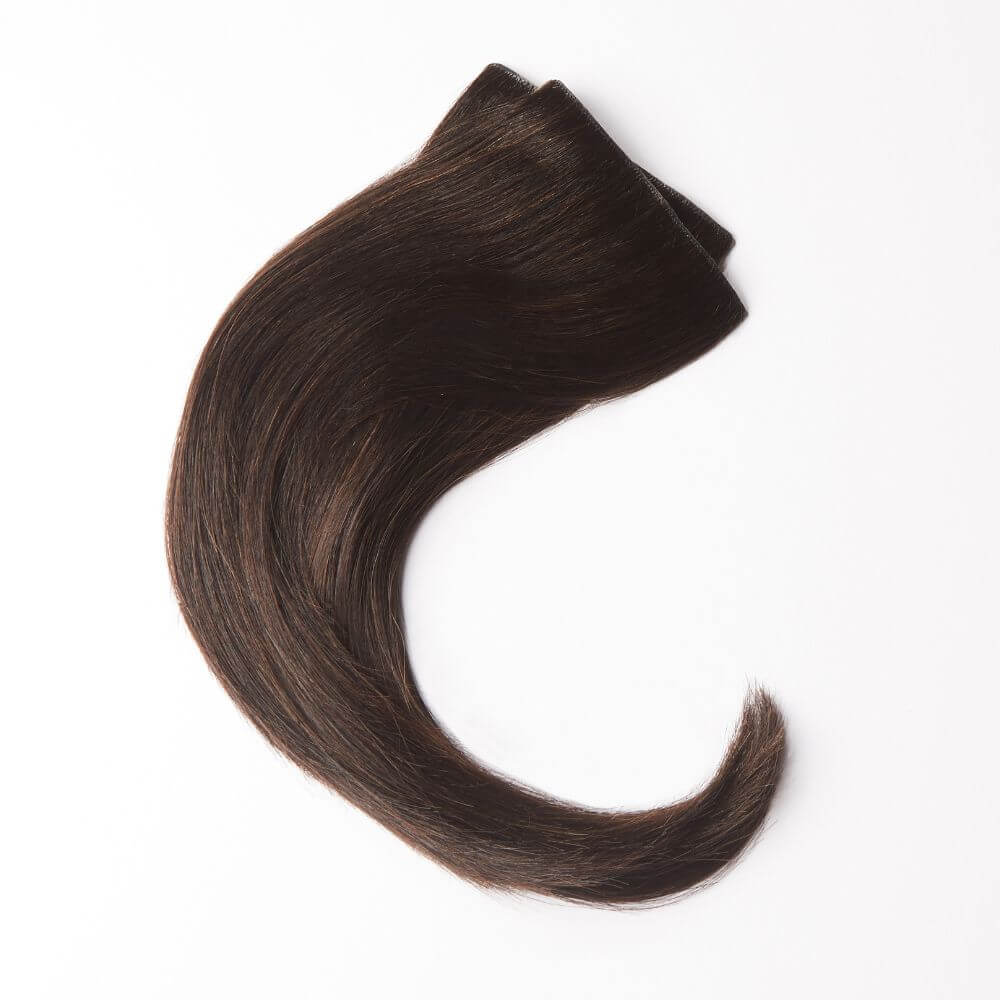 12 Inch Human Hairline Fillers - two lightweight sections for temples in off black colour