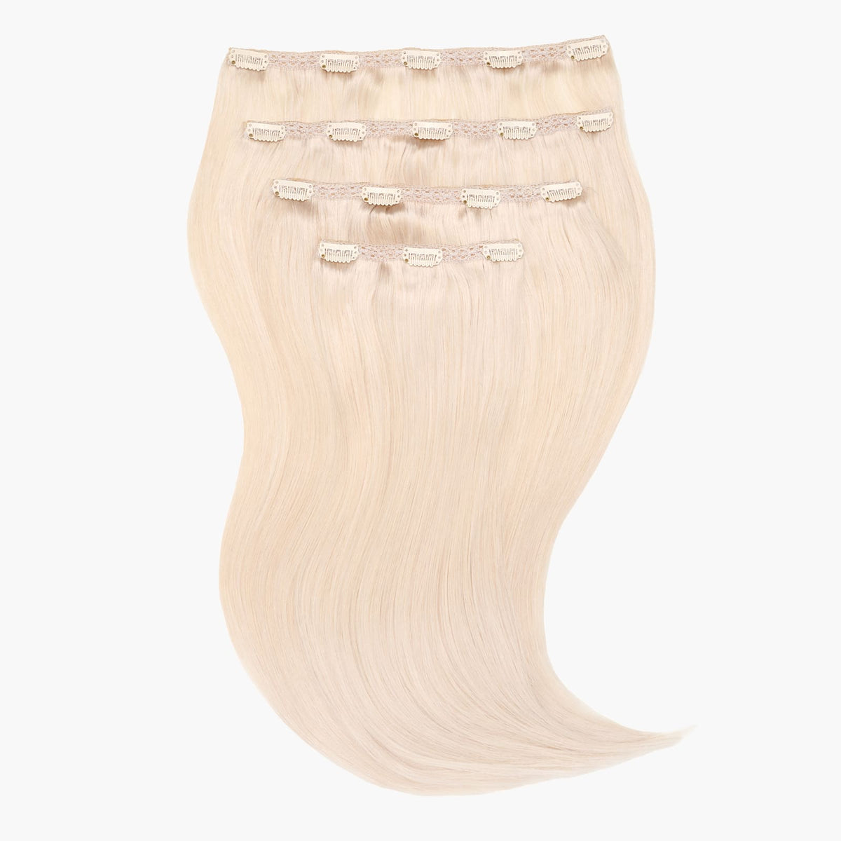 Stranded 20" Lace Clip-in Human Hair Extension (170g) in White Lily (#600)