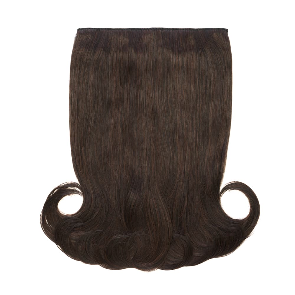 Stranded 20 Inch One Piece Flicky Clip-in Hair Extension - Colour Dark Brown