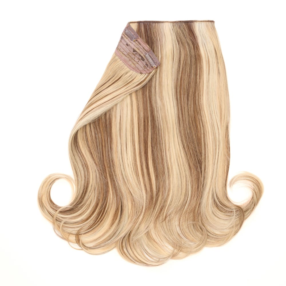 Stranded 20 Inch One Piece Layered Clip-in Hair Extension - Colour Mixed Blonde and Brunette