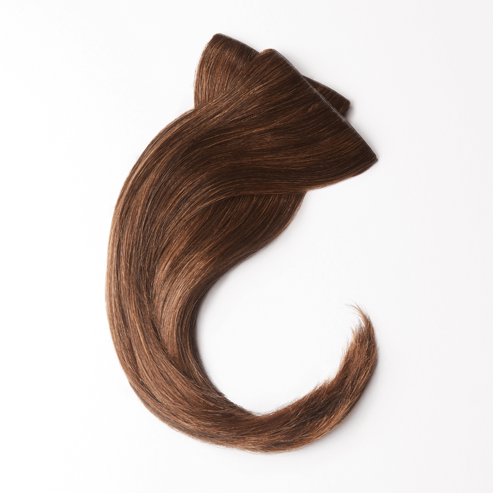 12 Inch Human Hairline Fillers - two lightweight sections for temples in brown and blonde colour