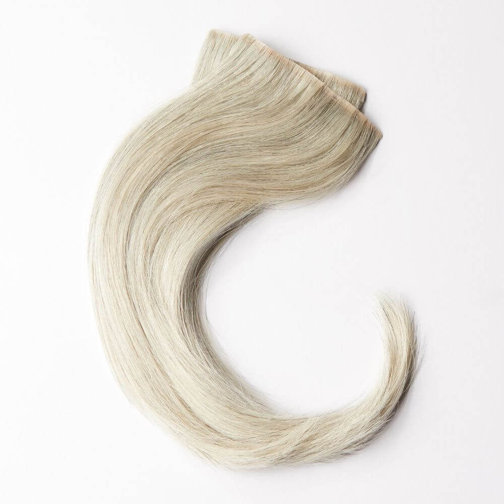 12 Inch Human Hairline Fillers - two lightweight sections for temples in Light Grey