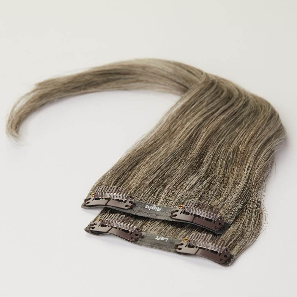 12 Inch Human Hairline Fillers for thin hair in Dark Grey