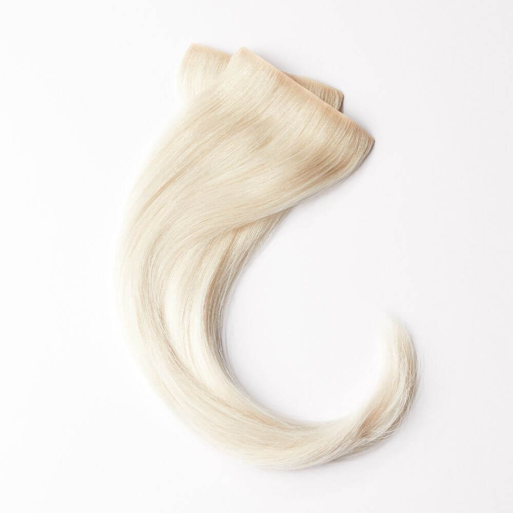 12 Inch Human Hairline Fillers - two lightweight sections for temples in white blonde colour