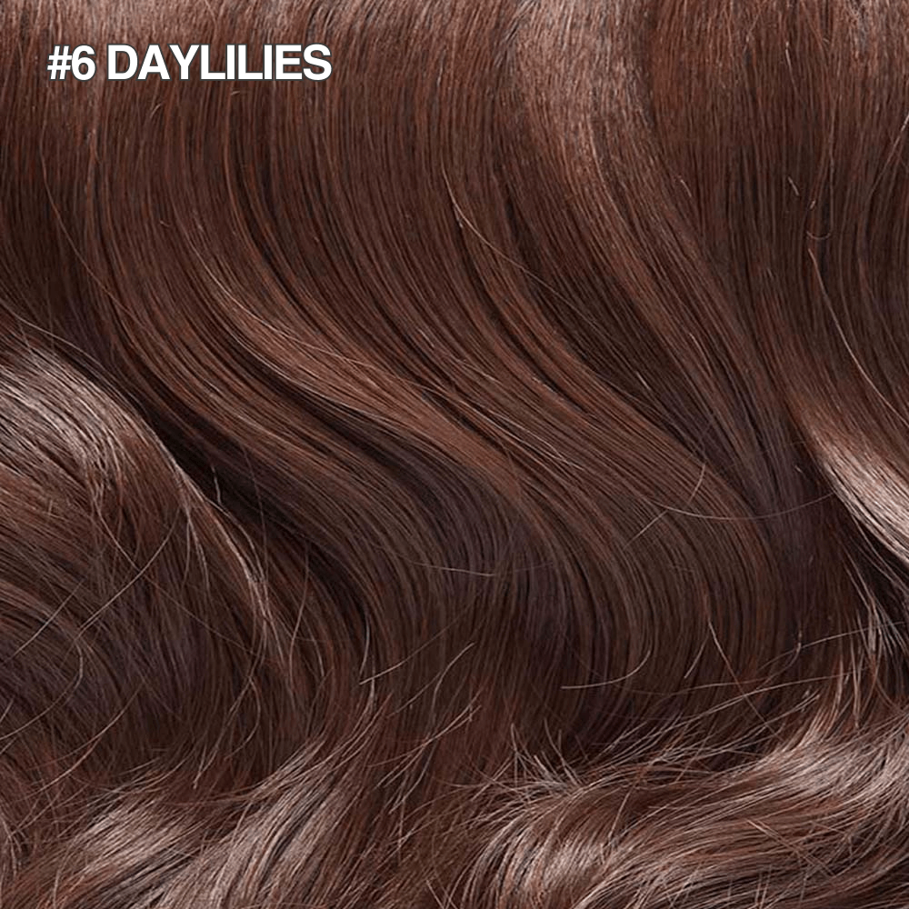 Stranded Body Wave Wrap Around Ponytail - Colour #6 Daylilies