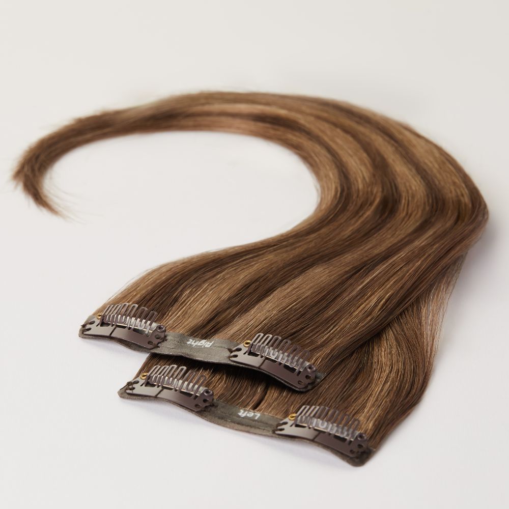 12 Inch Human Hairline Fillers for thin hair in mixed brown colour