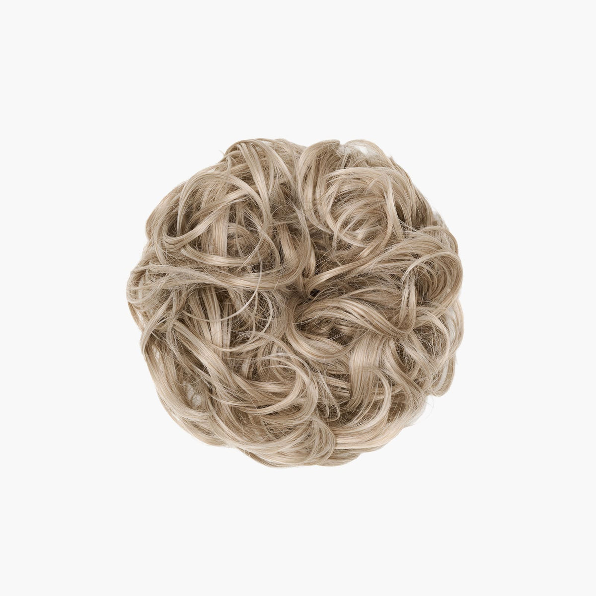 Stranded Curly Hair Messy Bun Scrunchie in Ash Moon (#112)