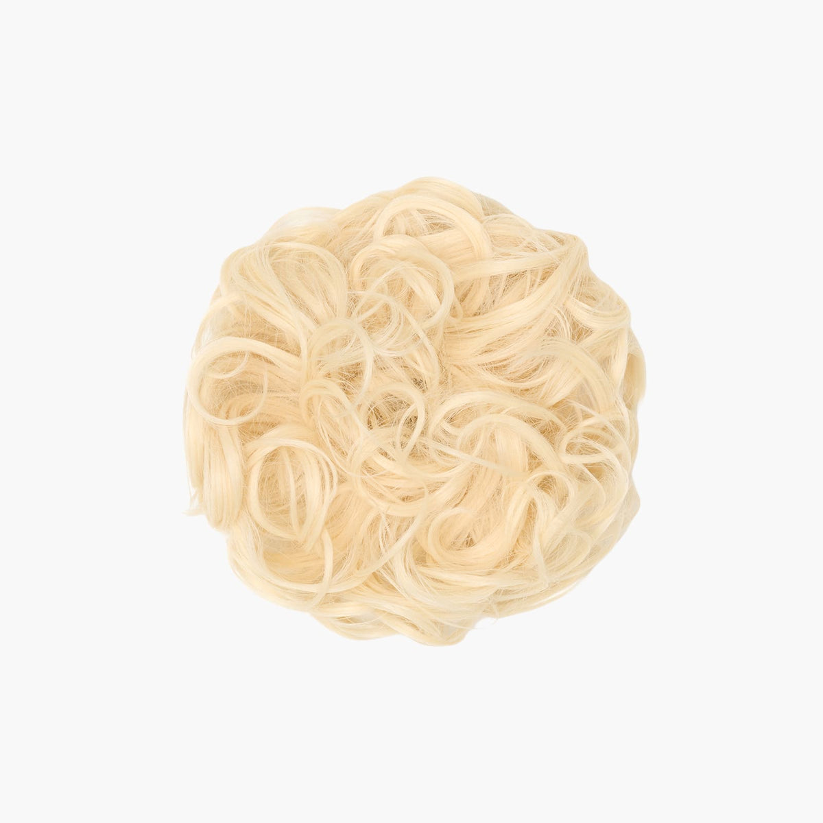 Stranded Curly Hair Messy Bun Scrunchie in Daisy (#613)