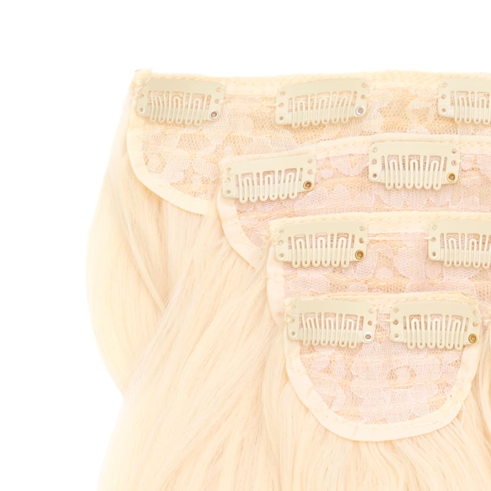 22 Inch Five Piece Synthetic Clip-in Extensions - Colour Warm Blonde