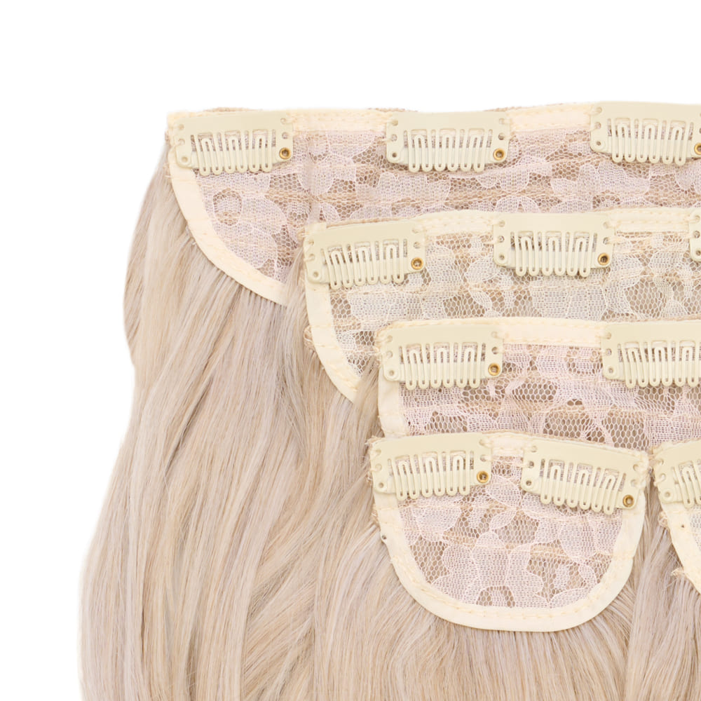22 Inch Five Piece Synthetic Clip-in Extensions - Colour Ash Blonde