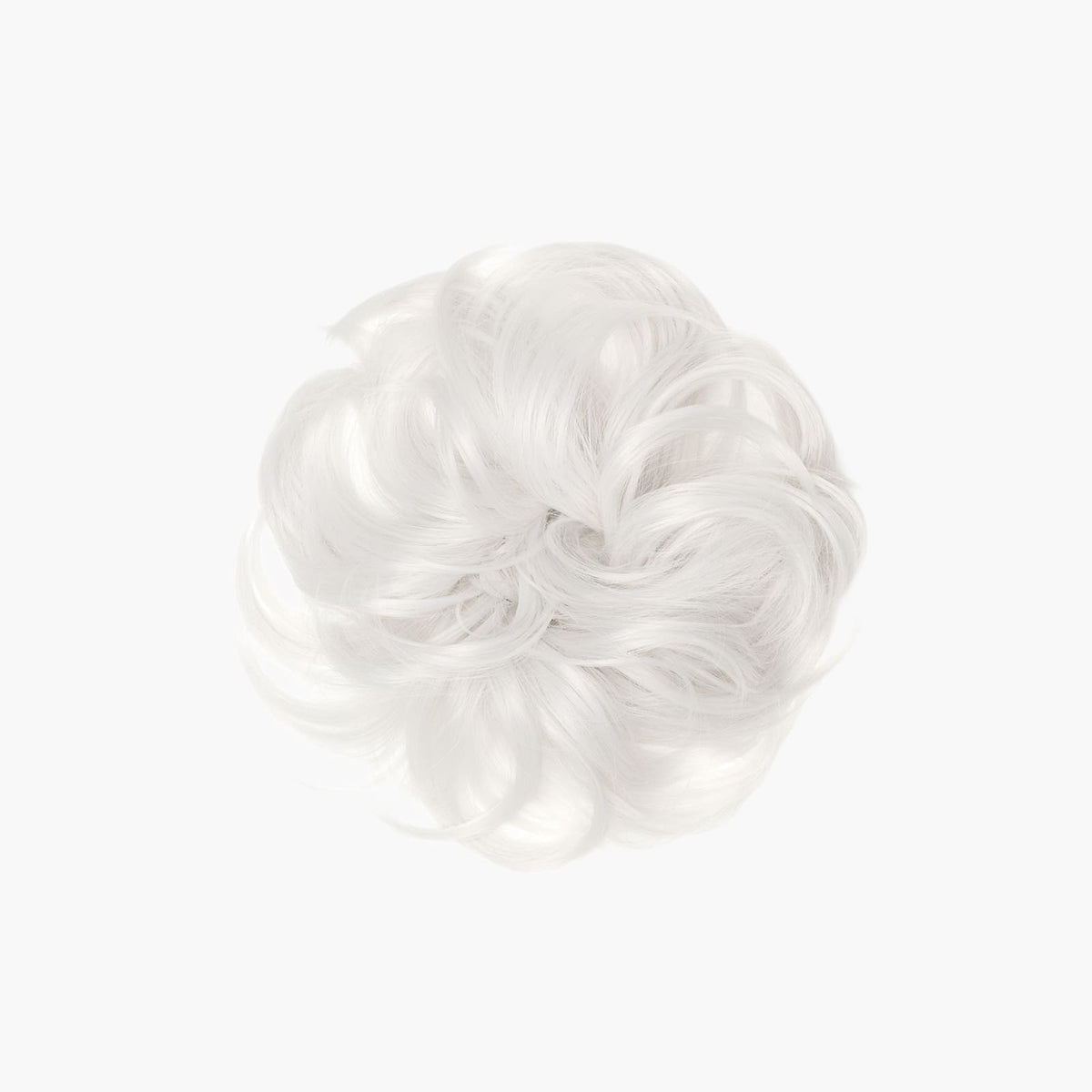 Stranded Flicky Messy Scrunchie Bun in Snowdrop (#113)
