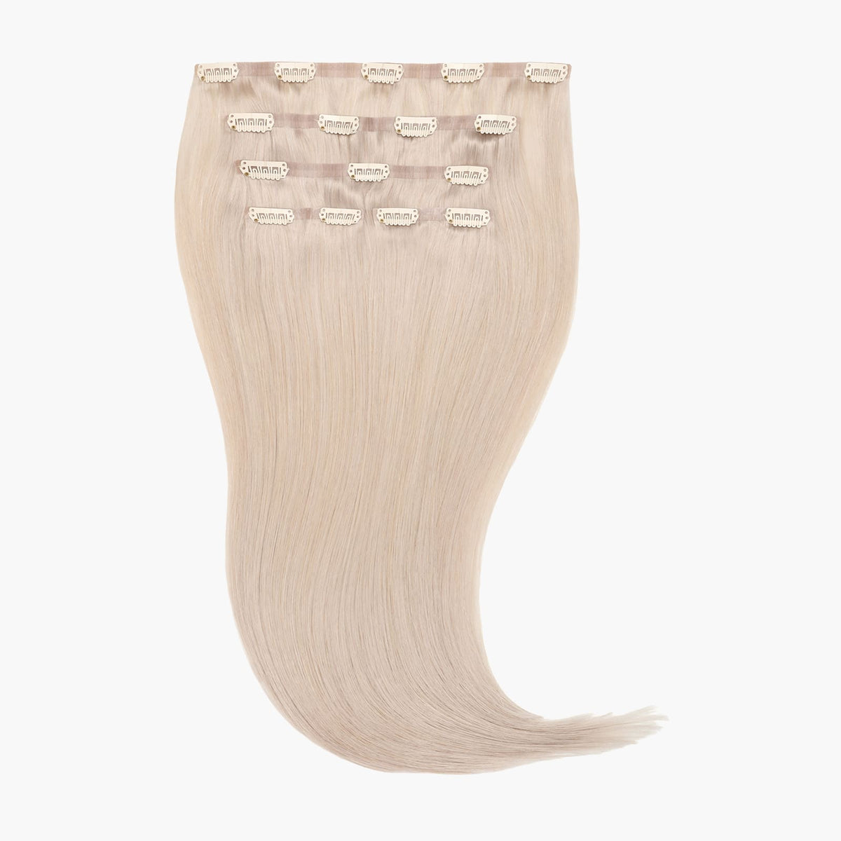 Stranded 14" Seamless Clip-in Human Hair Extension (95g) - Colour #112 Ash Moon