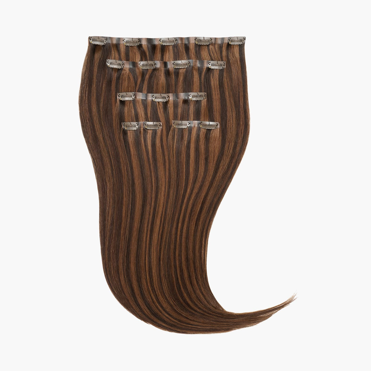 Stranded 14" Seamless Clip-in Human Hair Extension (95g) - Colour #2/5 Azalea