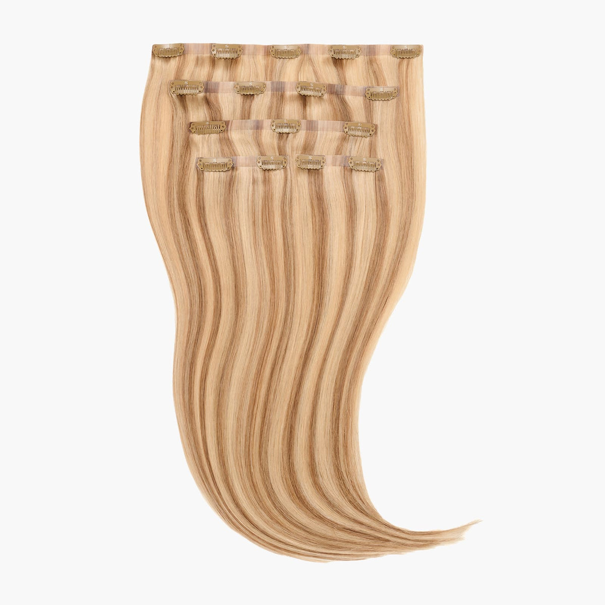 Stranded 14" Seamless Clip-in Human Hair Extension (95g) - Colour #10/16/22 Ballerina Musk