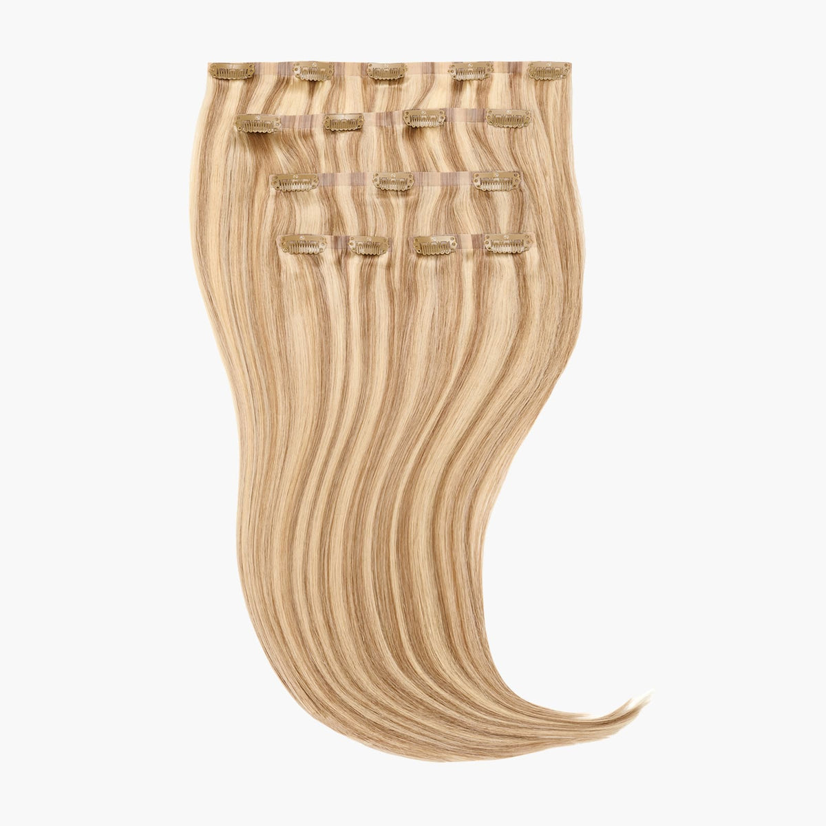 Stranded 14" Seamless Clip-in Human Hair Extension (95g) - Colour #10/613 Camelia