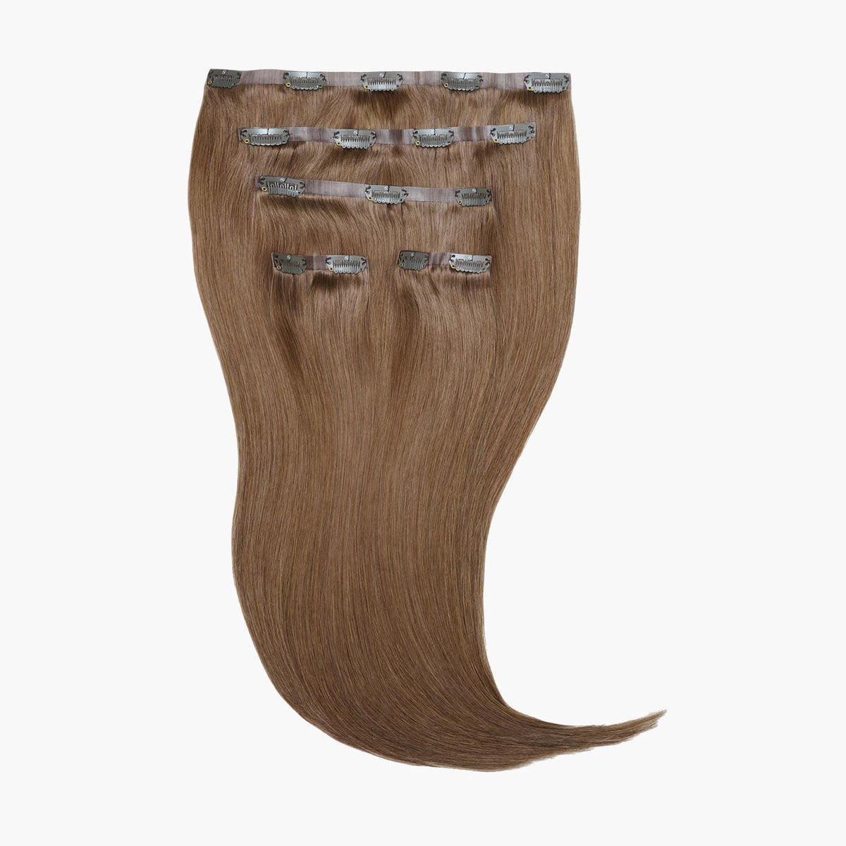 Stranded 14" Seamless Clip-in Human Hair Extension (95g) - Colour #8 Hazel Princess