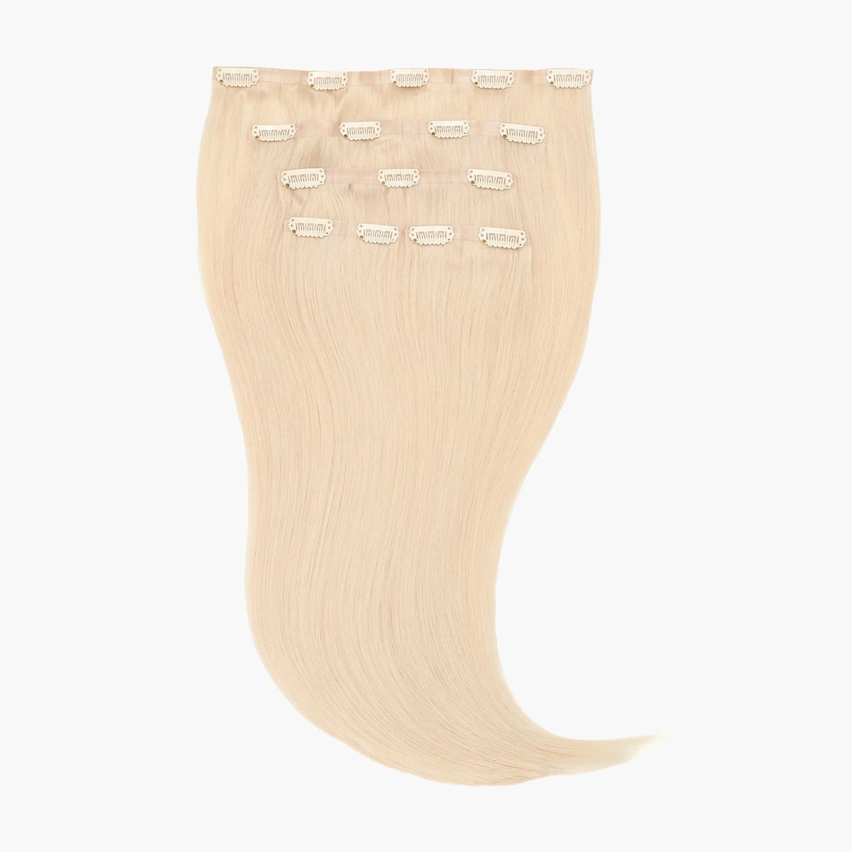 Stranded 14" Seamless Clip-in Human Hair Extension (95g) - Colour #1001 Polar Star