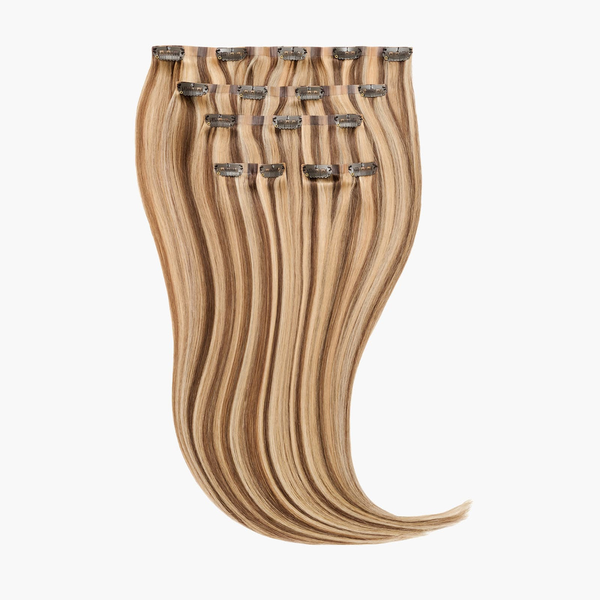 Stranded 14" Seamless Clip-in Human Hair Extension (95g) - Colour #6/16/613 Safari Sunset