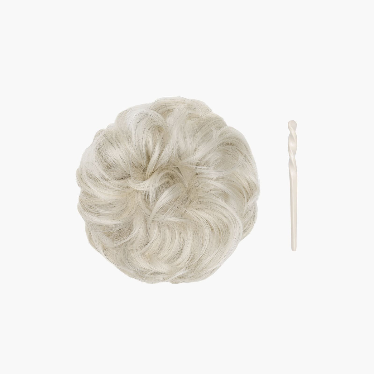 Stranded Mini Messy Bun in Light Grey (#52)