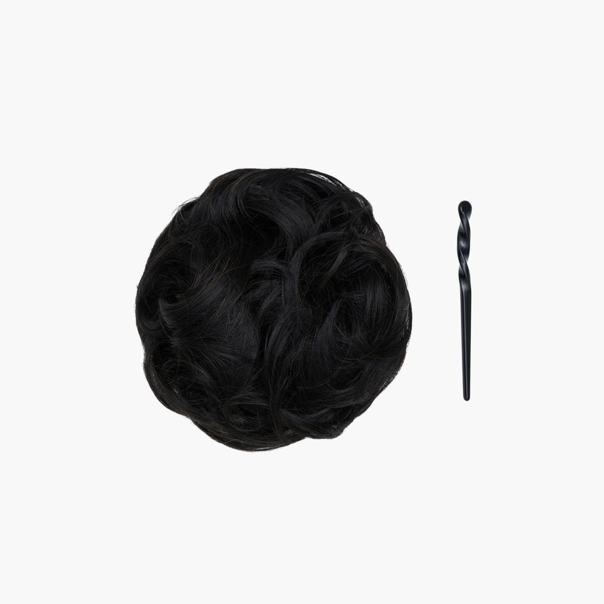 Stranded Mini Messy Bun in Queen Of The Night (#1B)