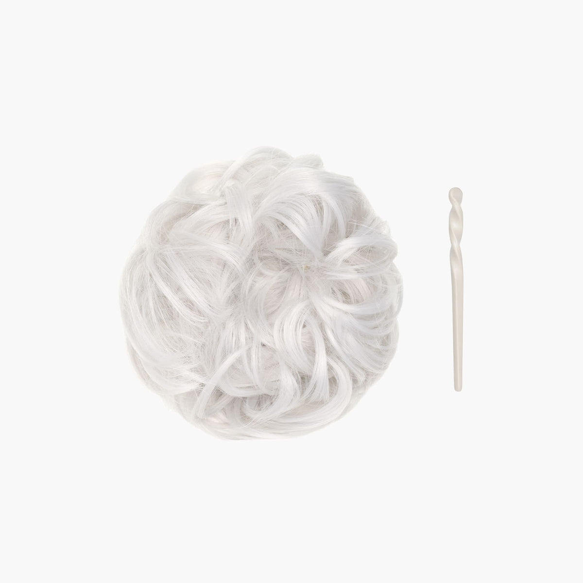 Stranded Mini Messy Bun in Snowdrop (#113)
