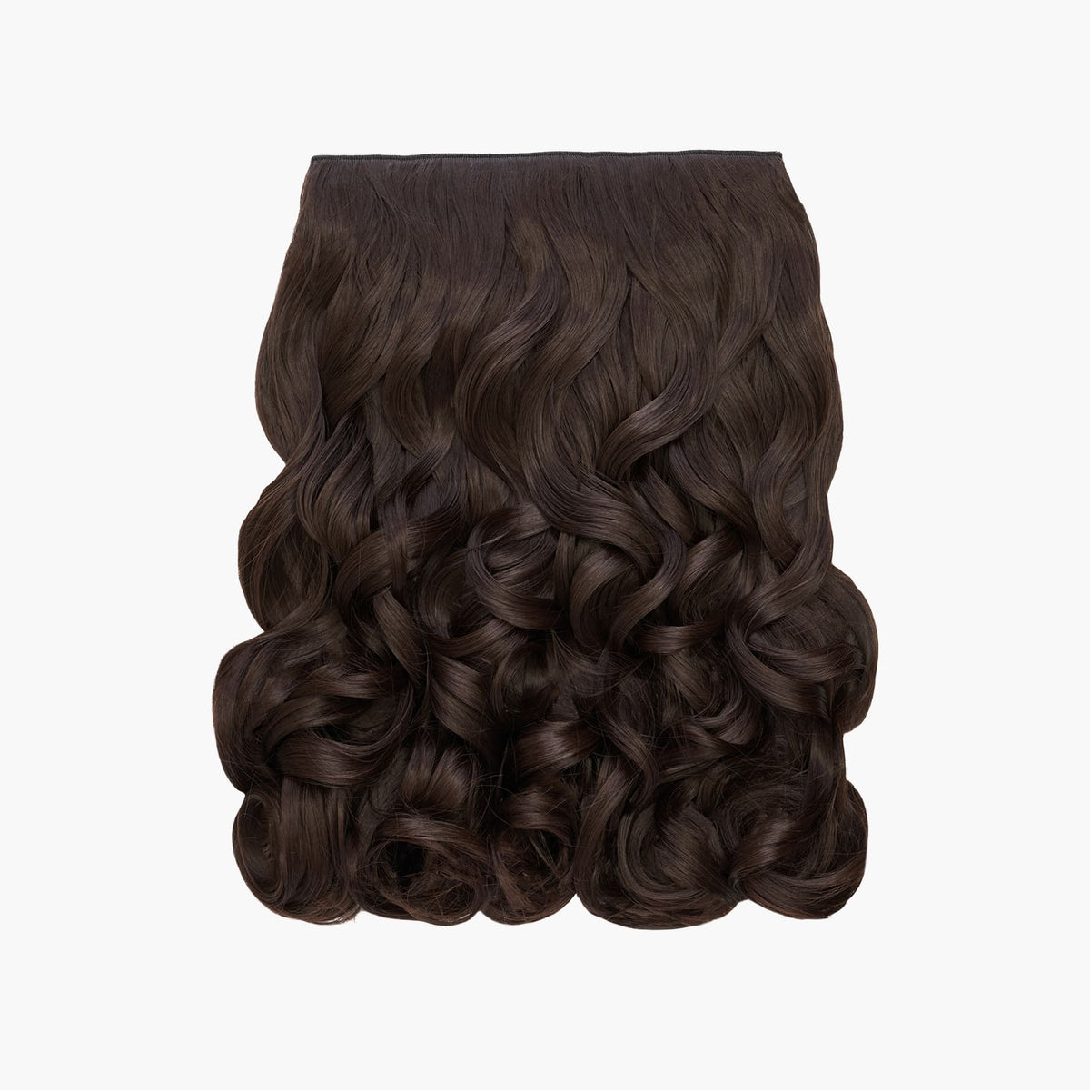 Stranded 16" One Piece Curly Clip-in Hair Extension in Chocolate Dahlia (#4)