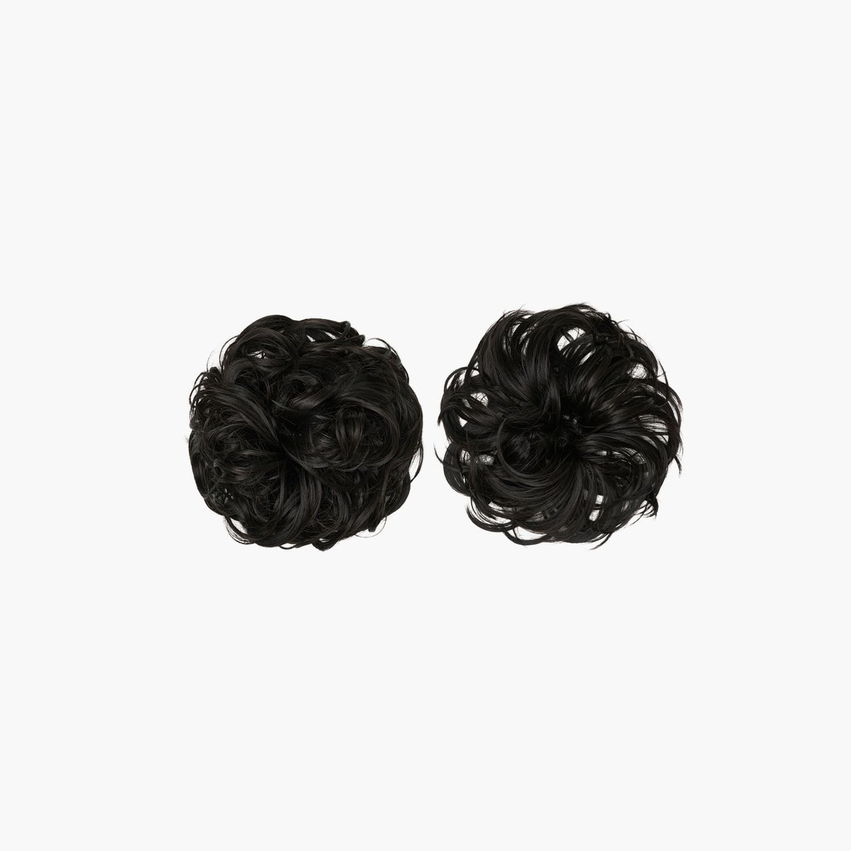 Stranded Bun Duo - Curly & Flicky Styles in Queen Of The Night (#1B)