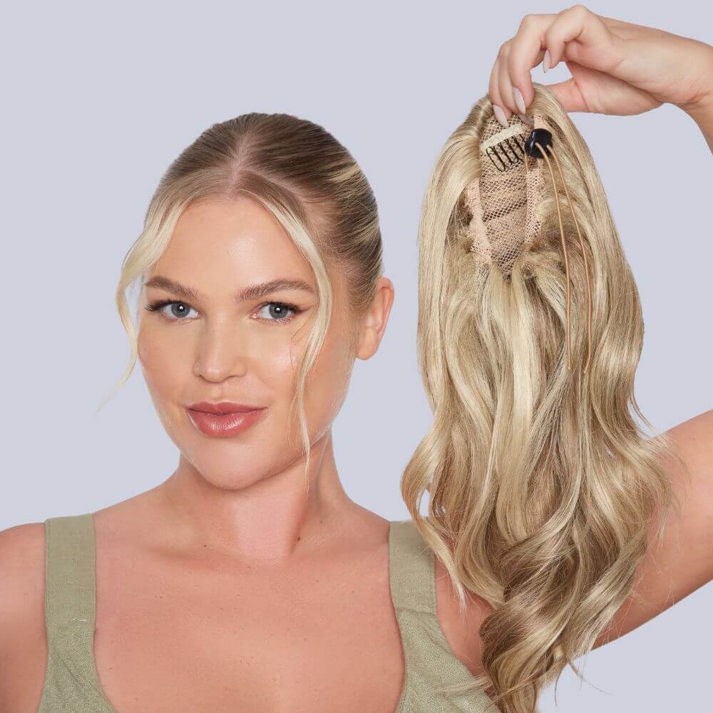 Stranded Medium Wand Wave Clip-in Ponytail #33/30 Sunrose