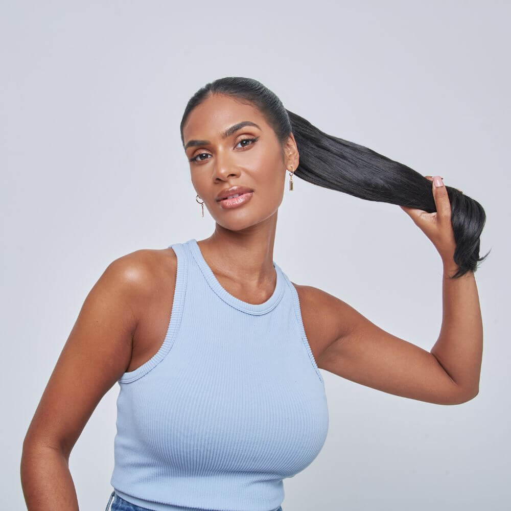 Stranded Bounce Wrap Ponytail - Colour #4 Chocolate Dahlia