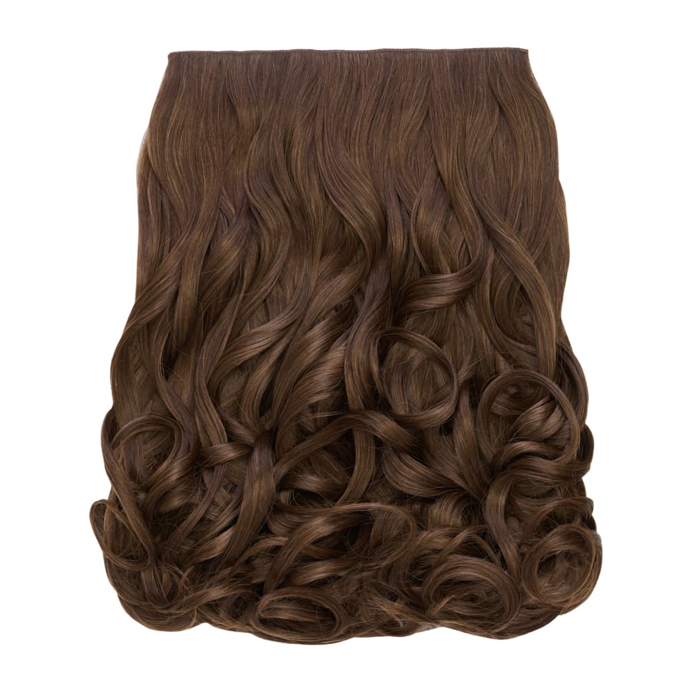 Stranded 16 Inch One Piece Curly Clip-in Hair Extension - Colour Light Brown