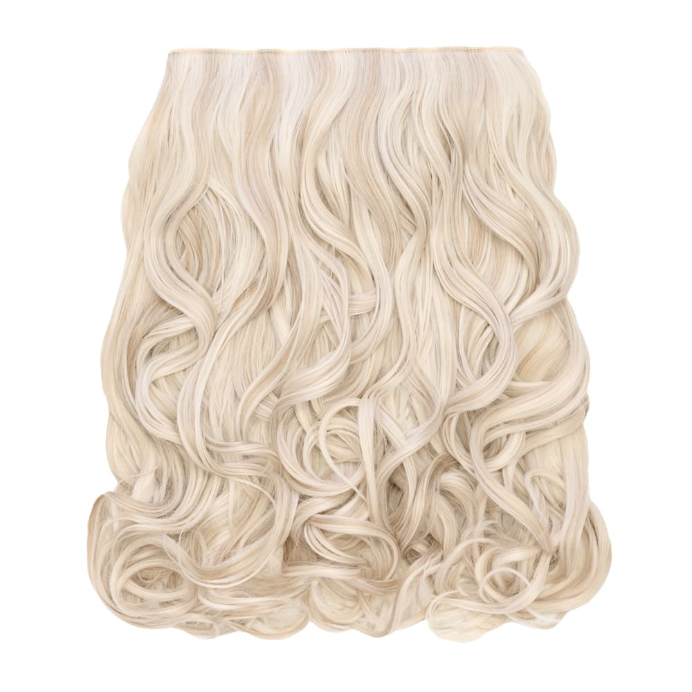 Stranded 16 Inch One Piece Curly Clip-in Hair Extension - Colour Silver