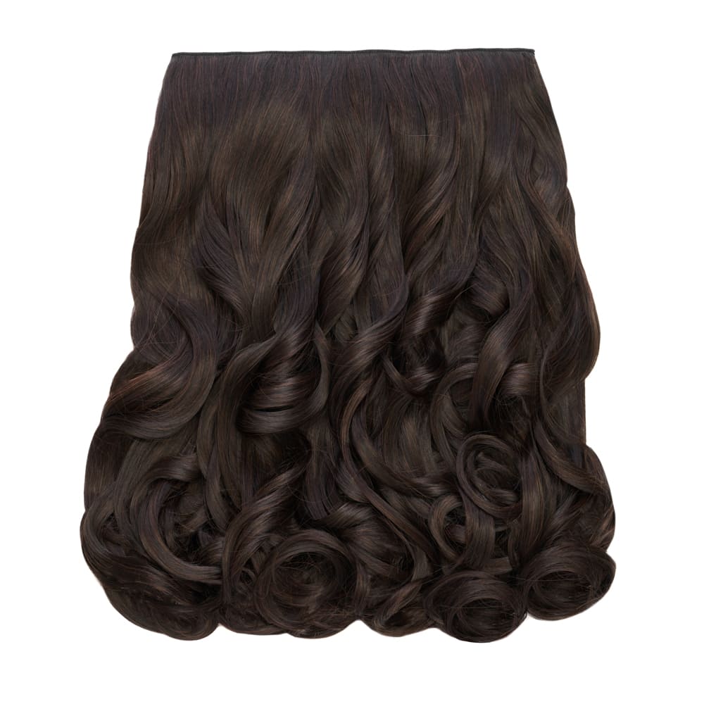 Stranded 16 Inch One Piece Curly Clip-in Hair Extension - Colour Dark Brown