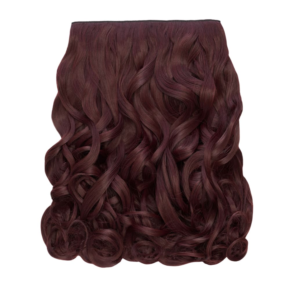 Stranded 16 Inch One Piece Curly Clip-in Hair Extension - Colour Plum