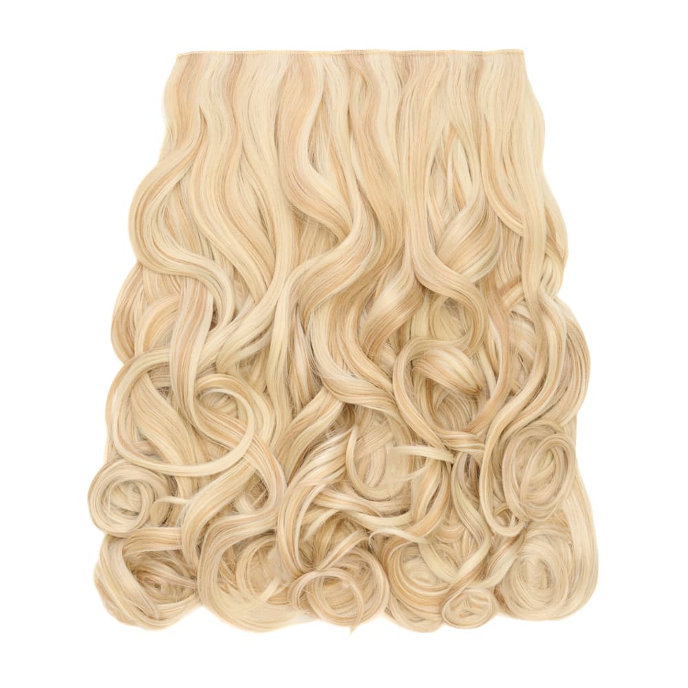 Stranded 16 Inch One Piece Curly Clip-in Hair Extension - Colour UK Blonde