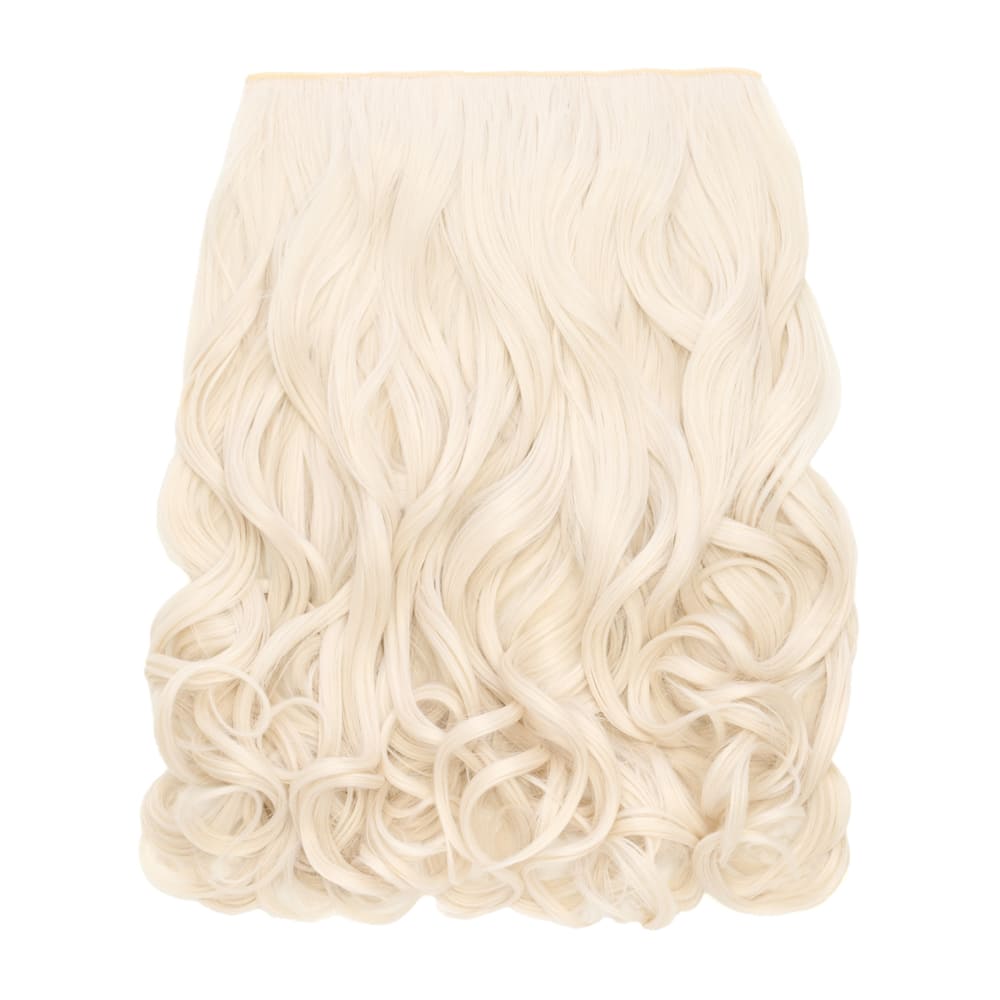 Stranded 16 Inch One Piece Curly Clip-in Hair Extension - Colour White Blonde
