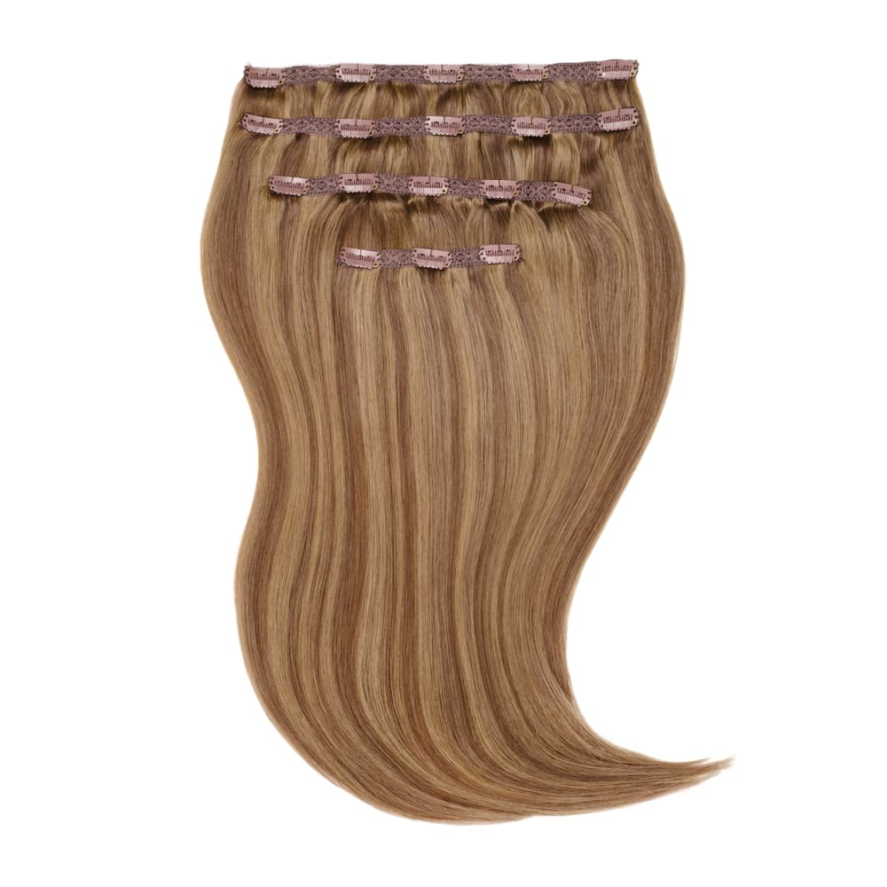 Stranded 16 Inch Four Piece 100% Human Hair Clip-in Extensions - Colour Mixed Blonde