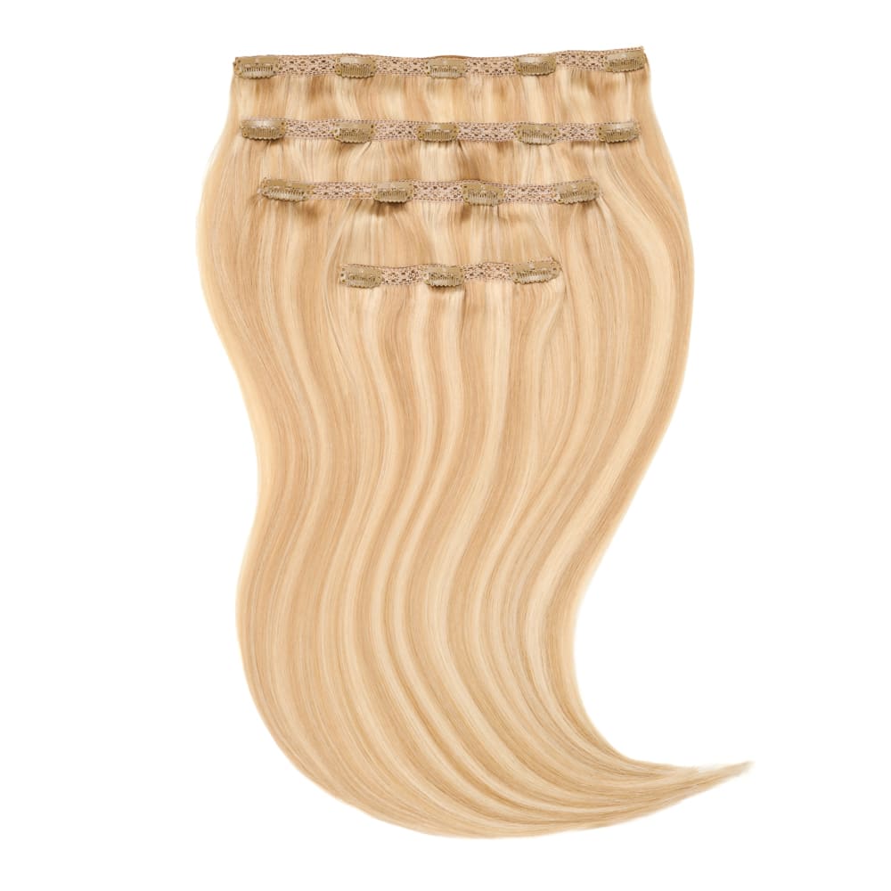 Stranded 16 Inch Four Piece 100% Human Hair Clip-in Extensions - Colour UK Blonde