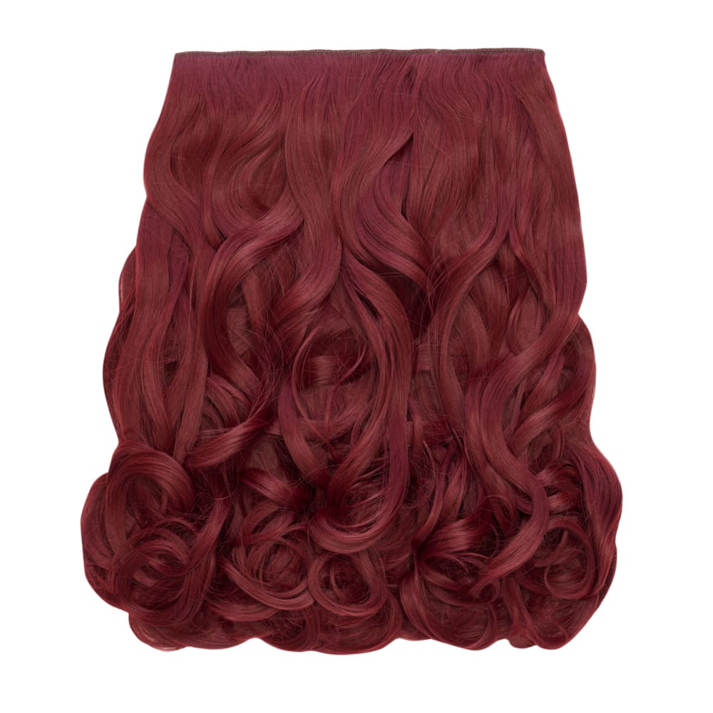Stranded 20 Inch One Piece Curly Clip-in Hair Extension - Colour Red