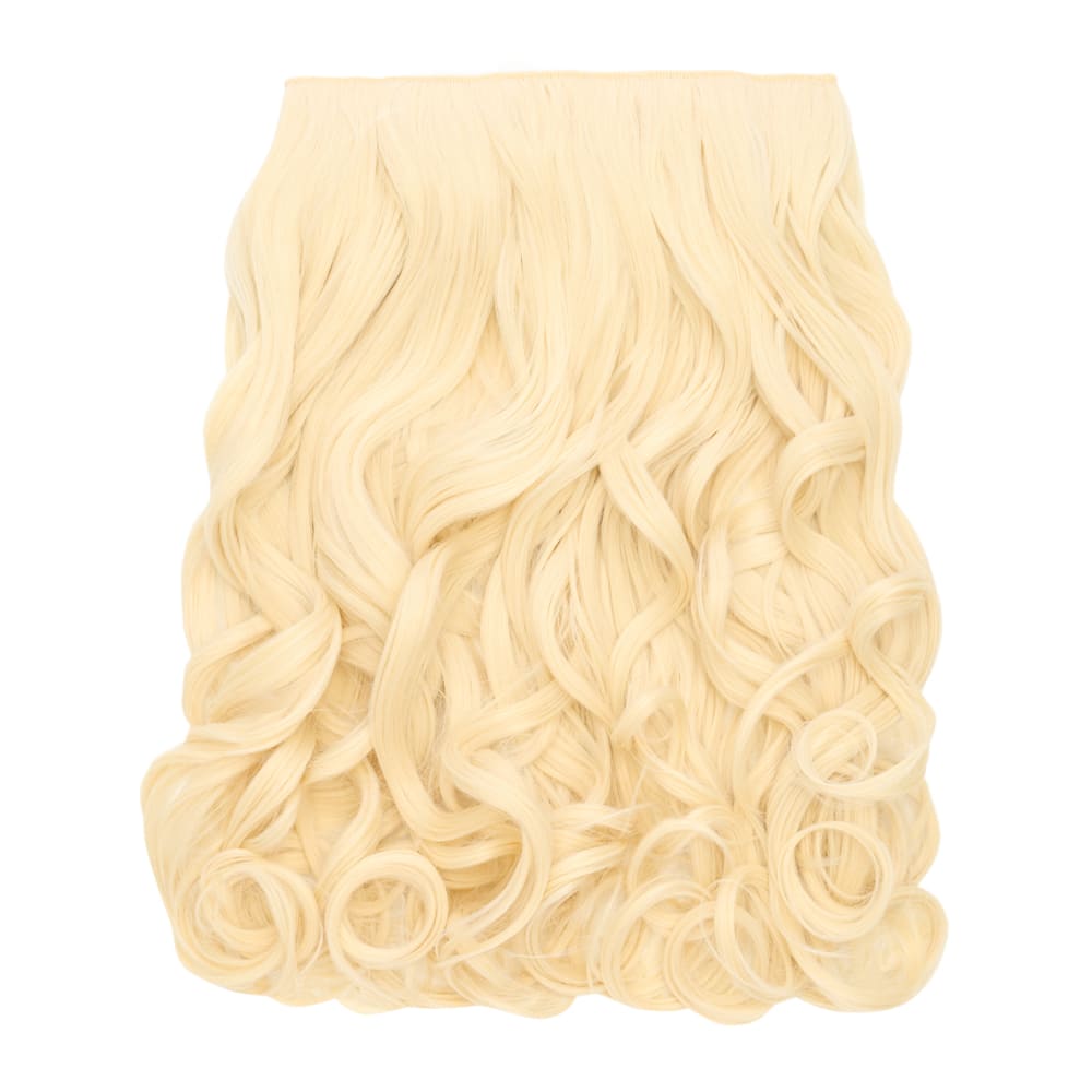 Stranded 20 Inch One Piece Curly Clip-in Hair Extension - Colour Warm Blonde
